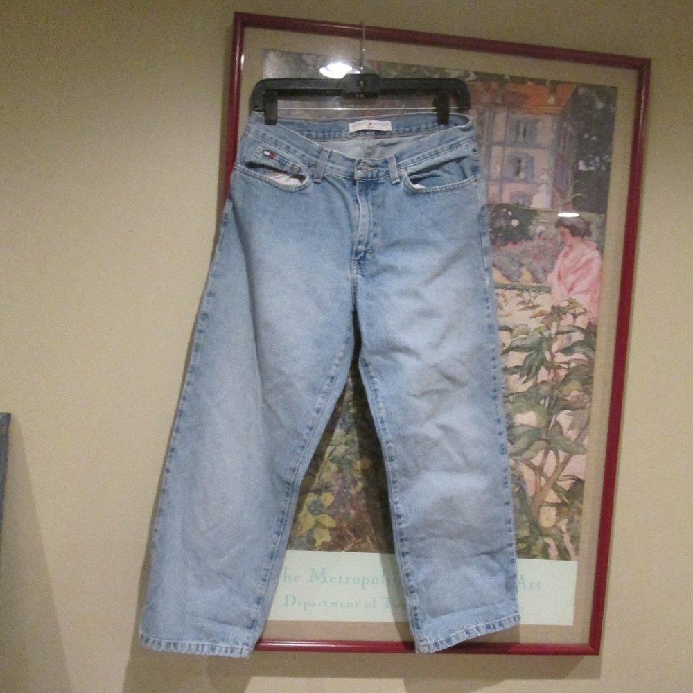 Tommy Hilfiger cropped boyfriend Denim Blue Jeans
